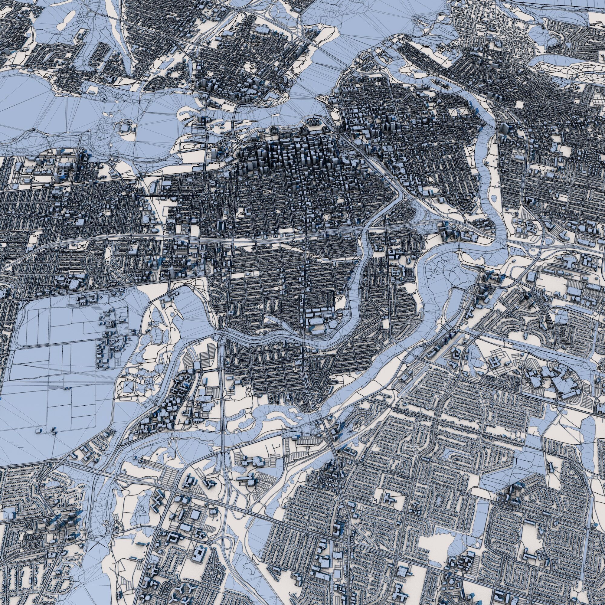 Ottawa City Canada 3D model_9