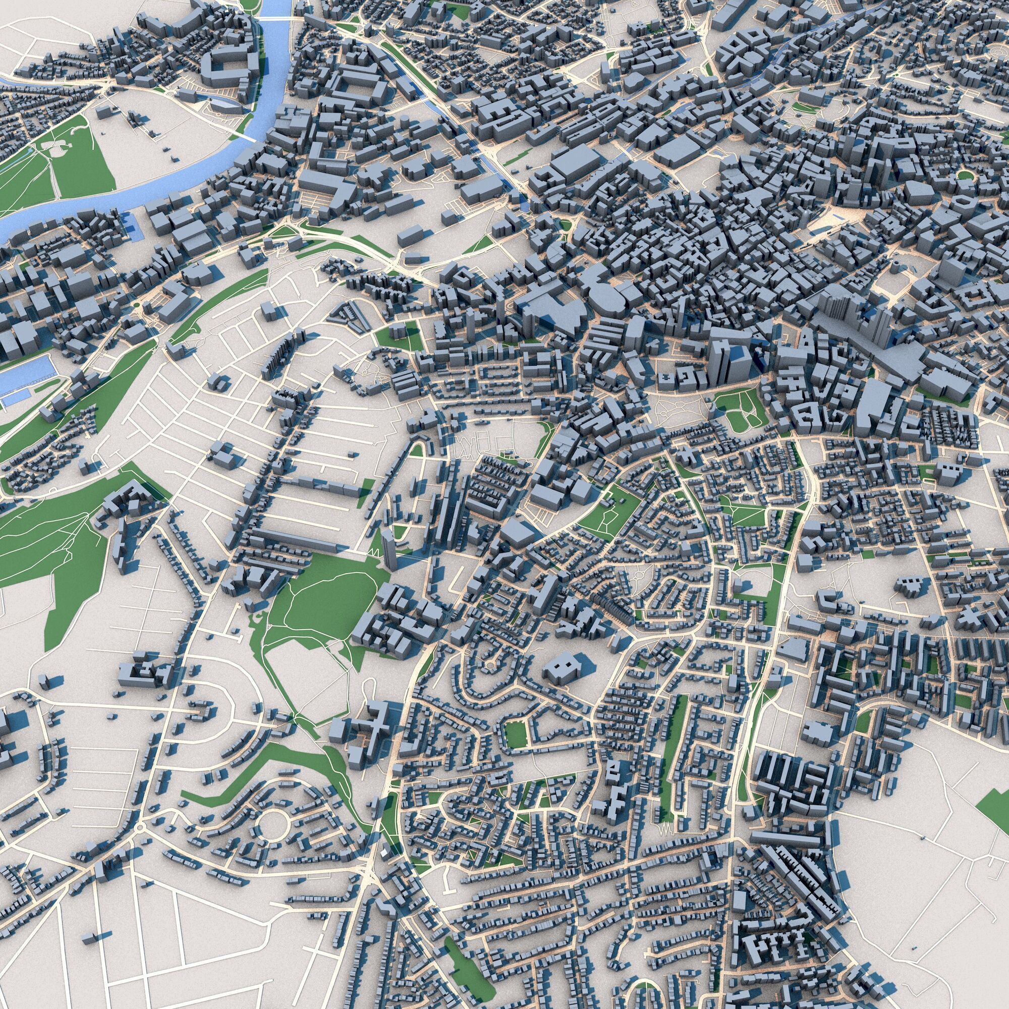 Nottingham City United Kingdom 3D model_7