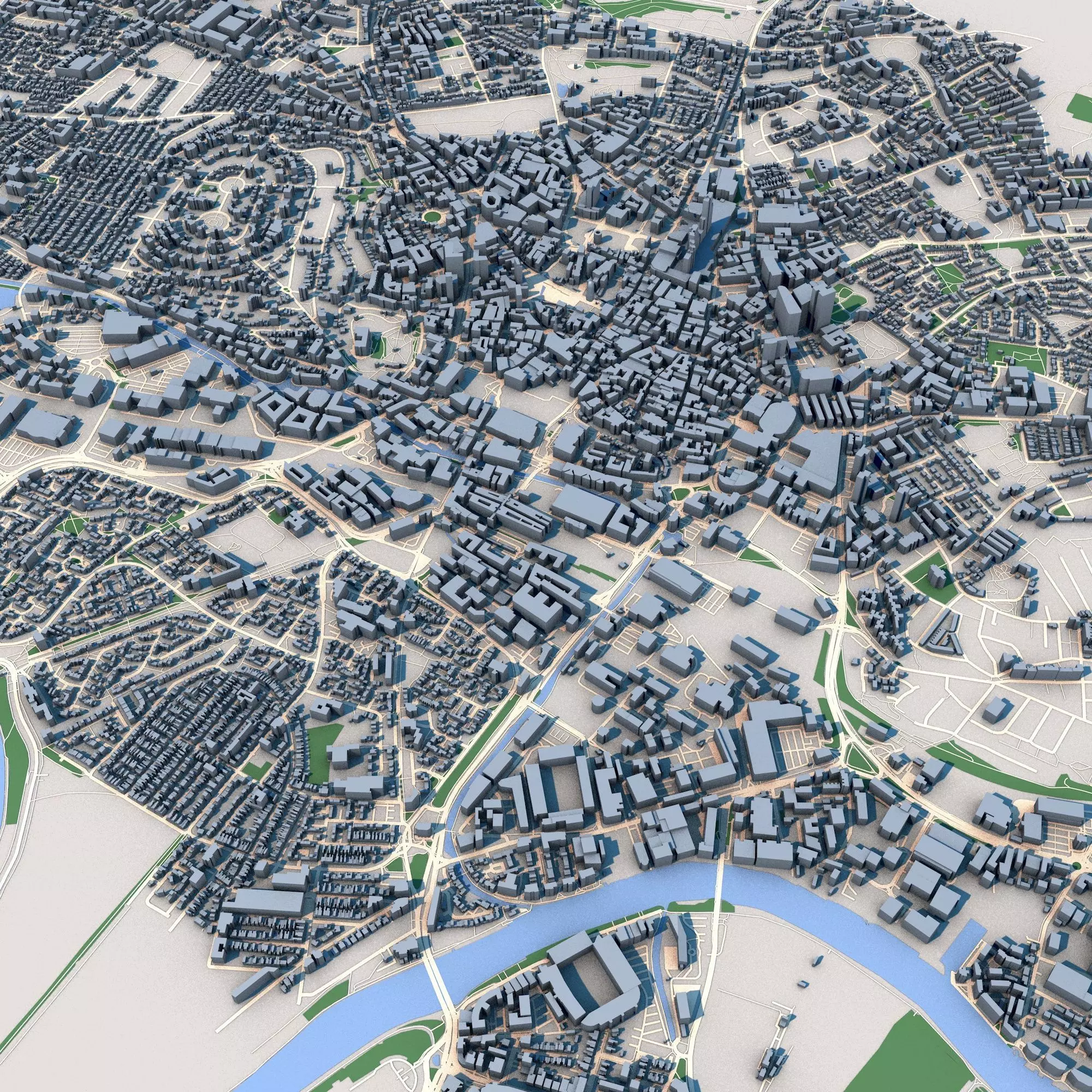 Nottingham City United Kingdom 3D model_0