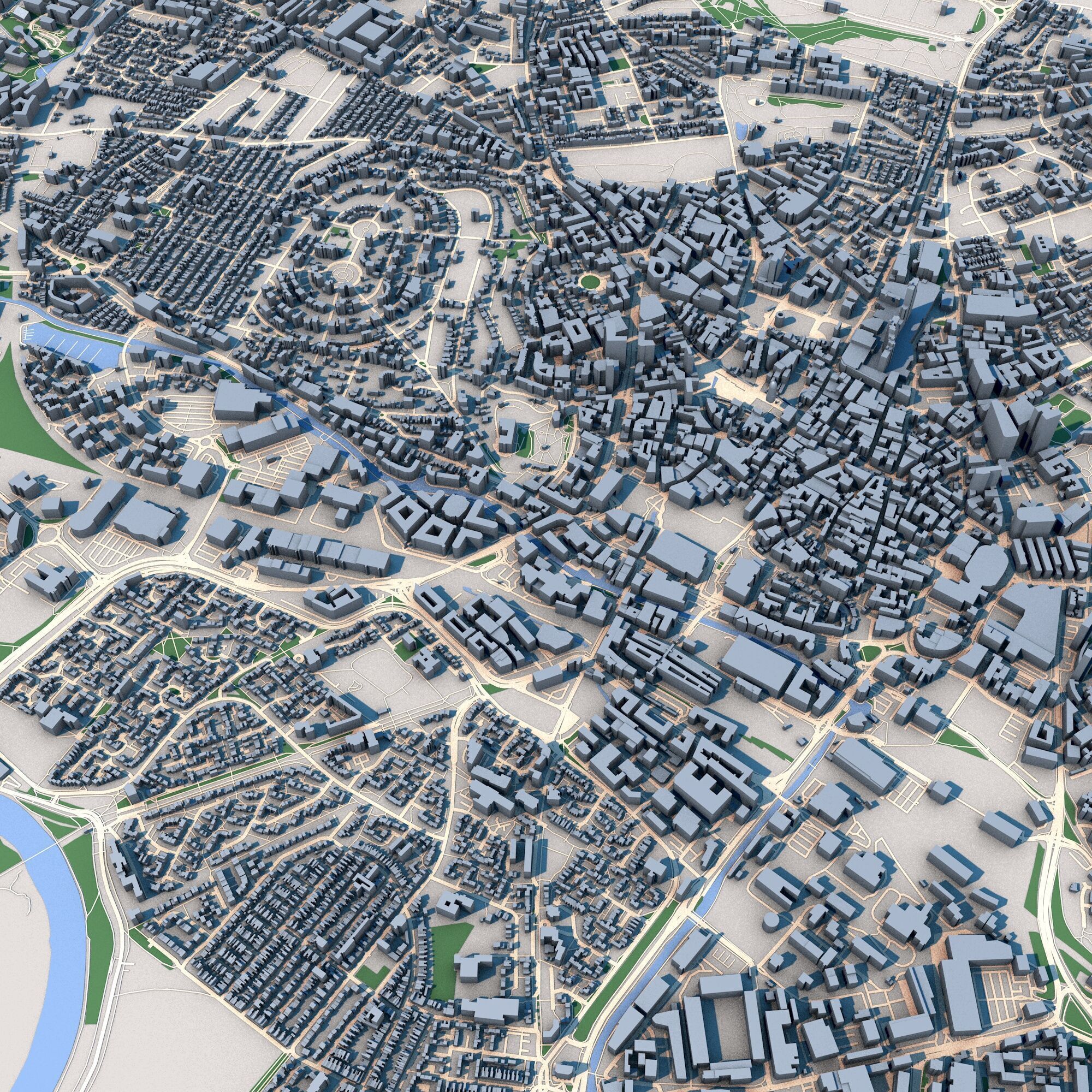 Nottingham City United Kingdom 3D model_2