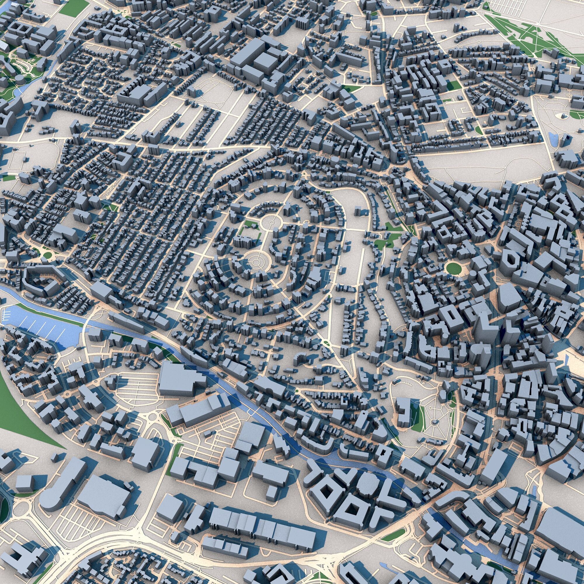 Nottingham City United Kingdom 3D model_3