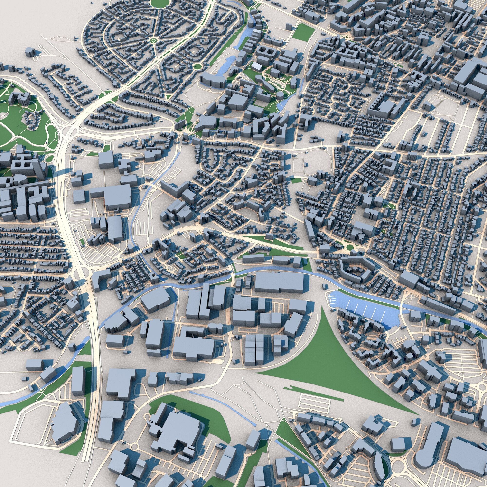 Nottingham City United Kingdom 3D model_4