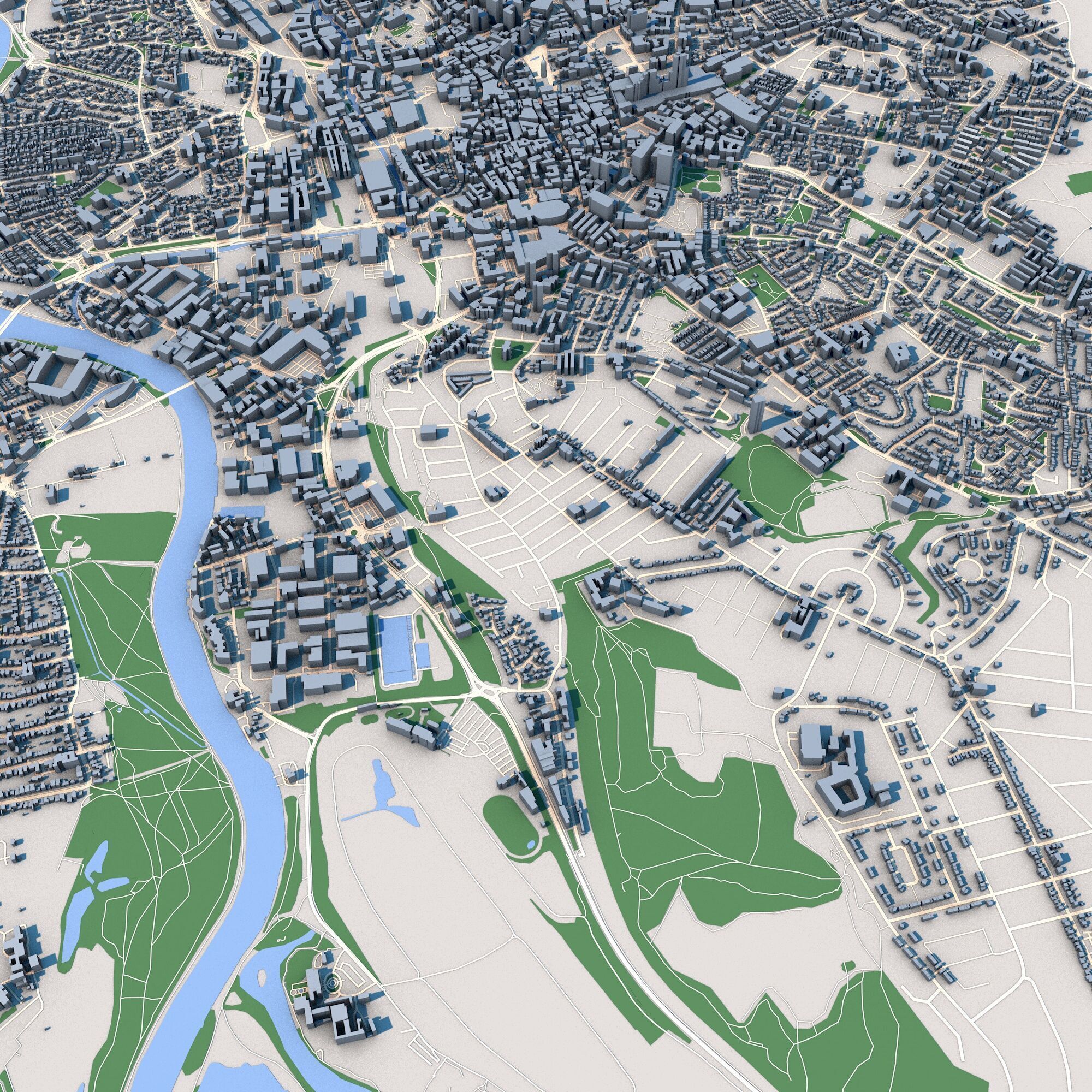 Nottingham City United Kingdom 3D model_6