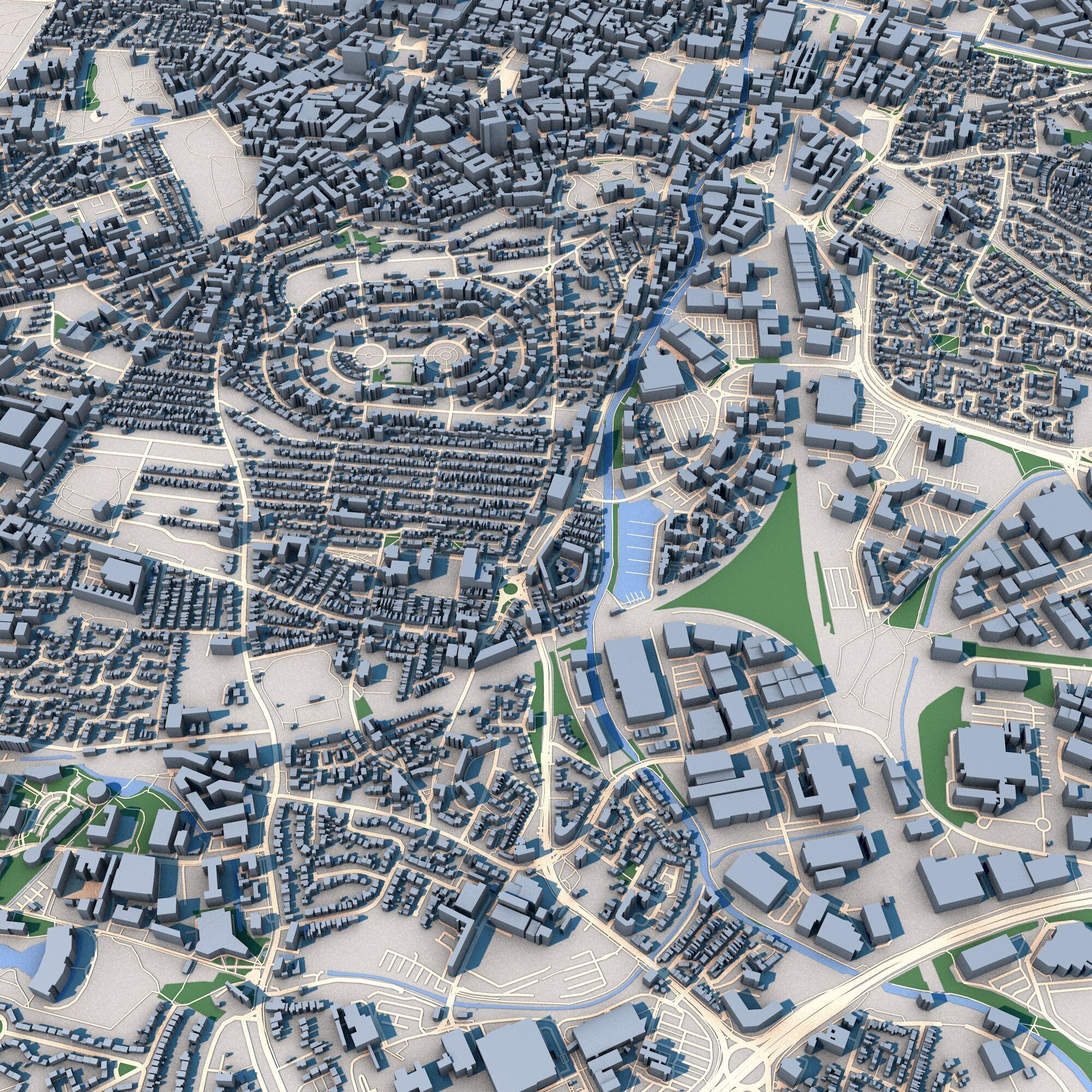 Nottingham City United Kingdom 3D model_10