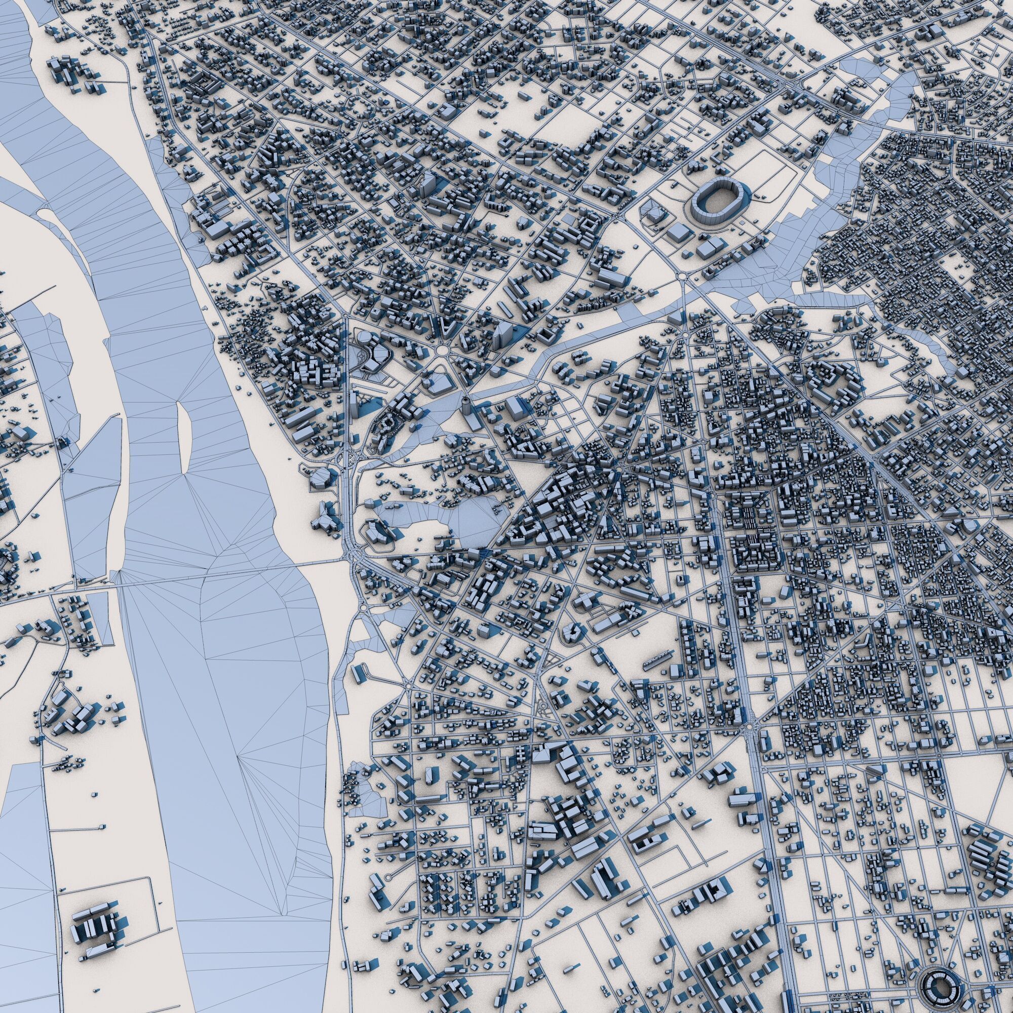 Niamey City Niger 3D model_9