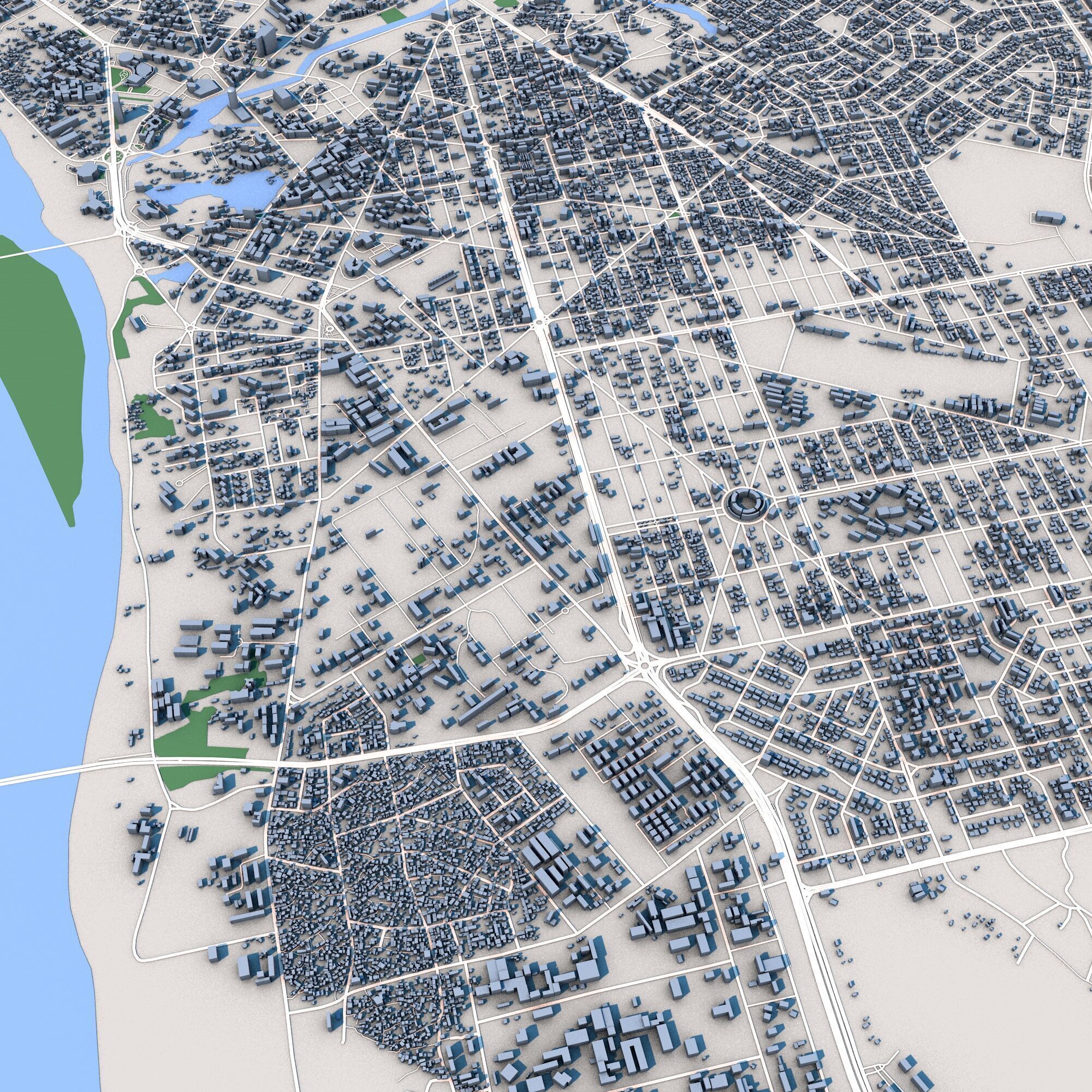 Niamey City Niger 3D model_2