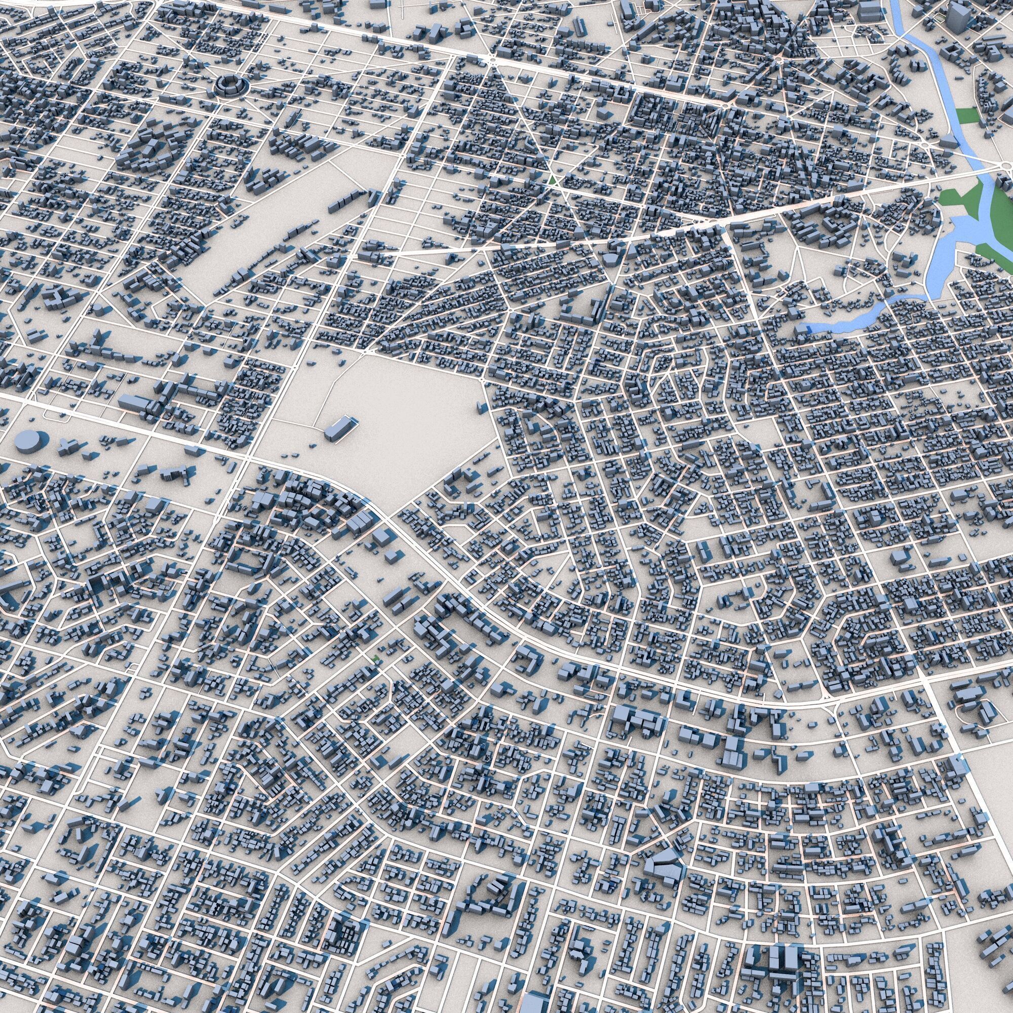 Niamey City Niger 3D model_4