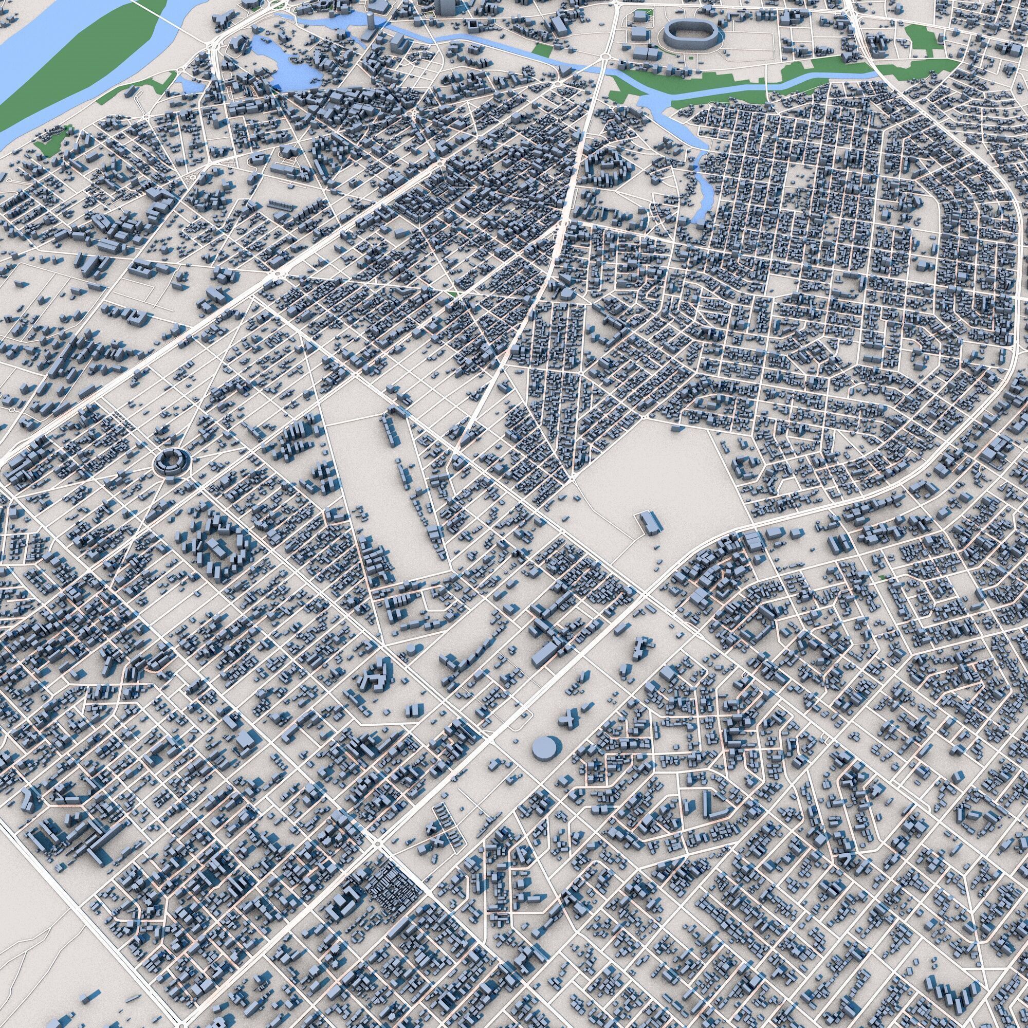 Niamey City Niger 3D model_3