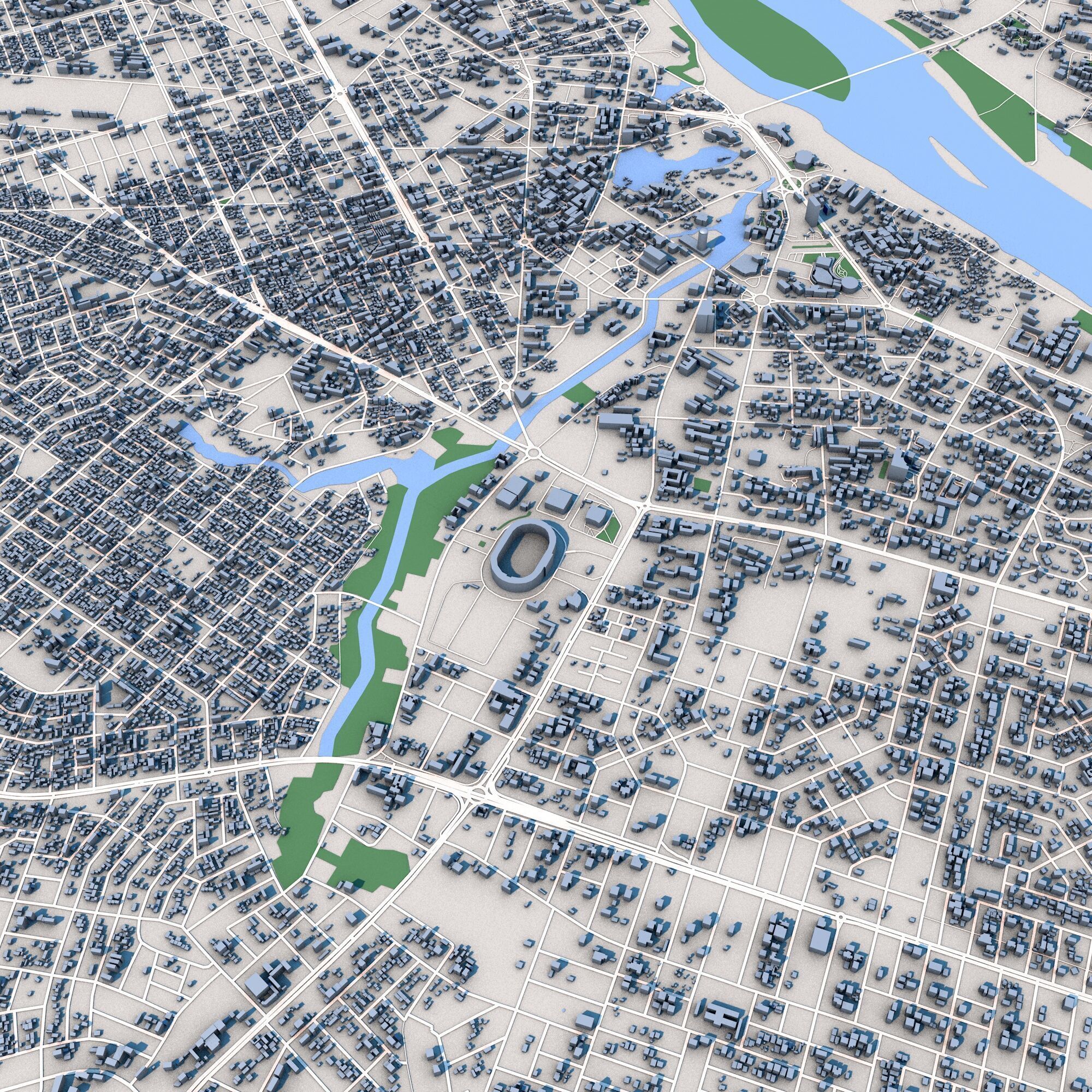 Niamey City Niger 3D model_5