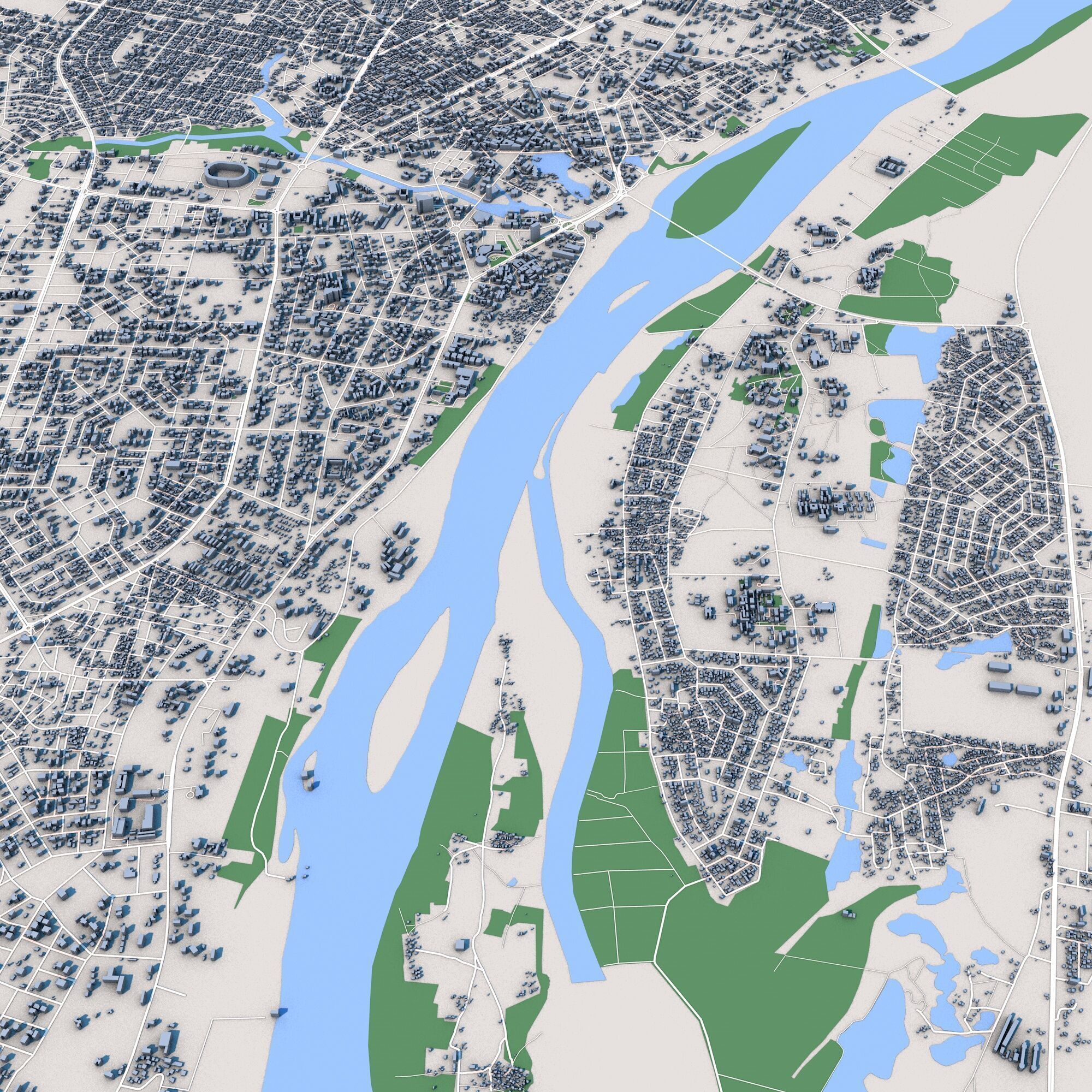 Niamey City Niger 3D model_7