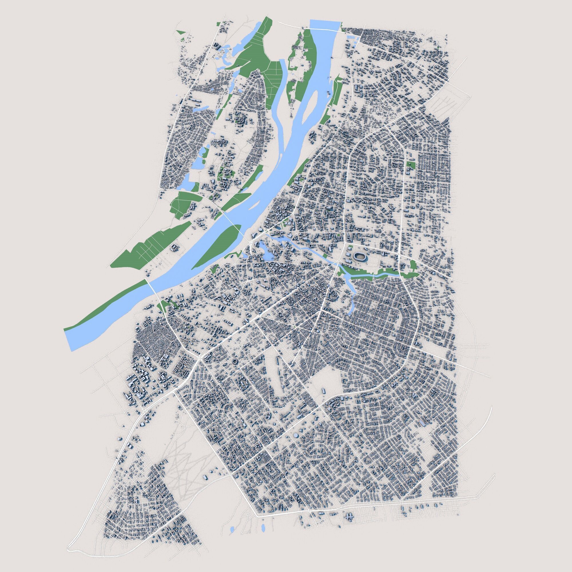 Niamey City Niger 3D model_1