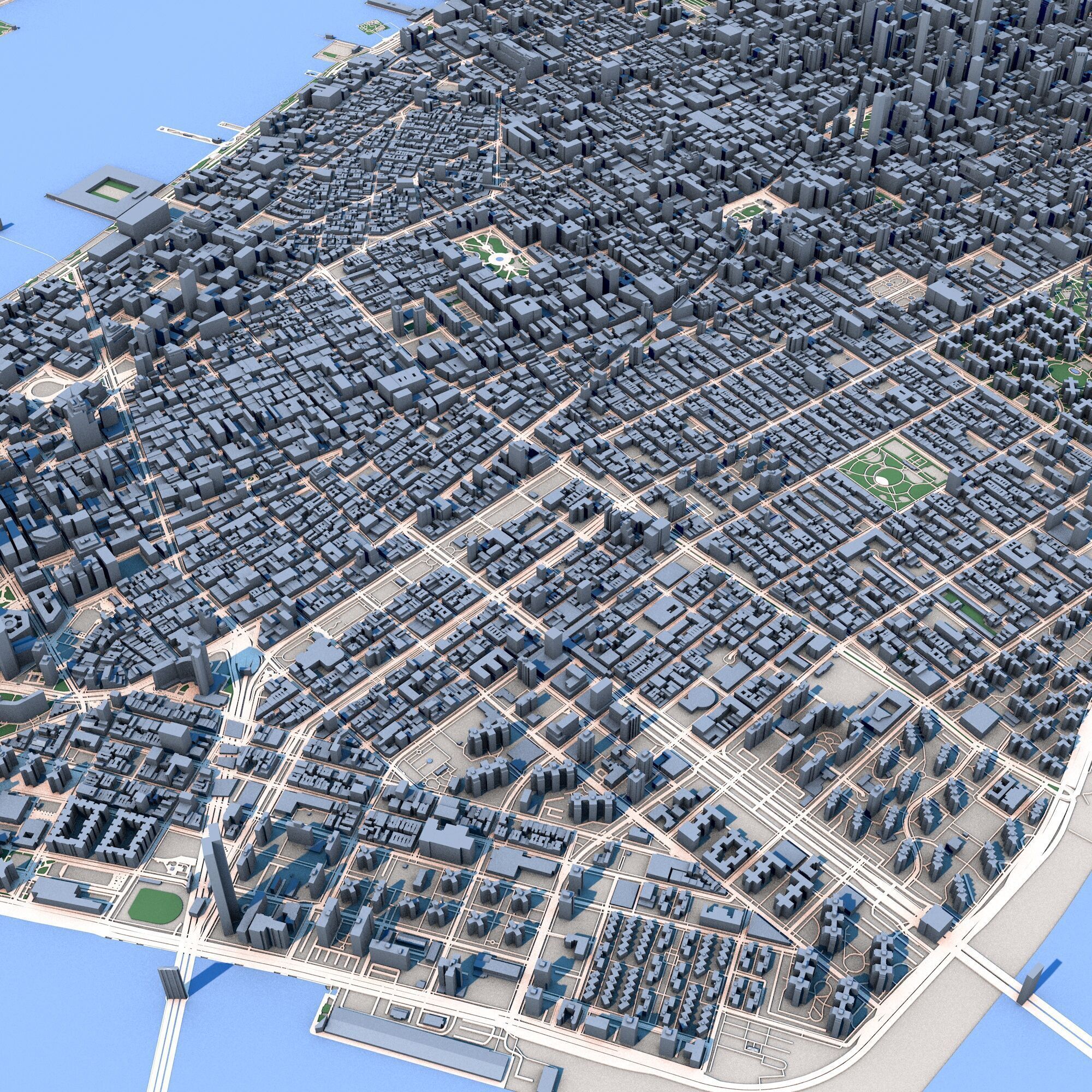 New York - Manhattan 3D model_3