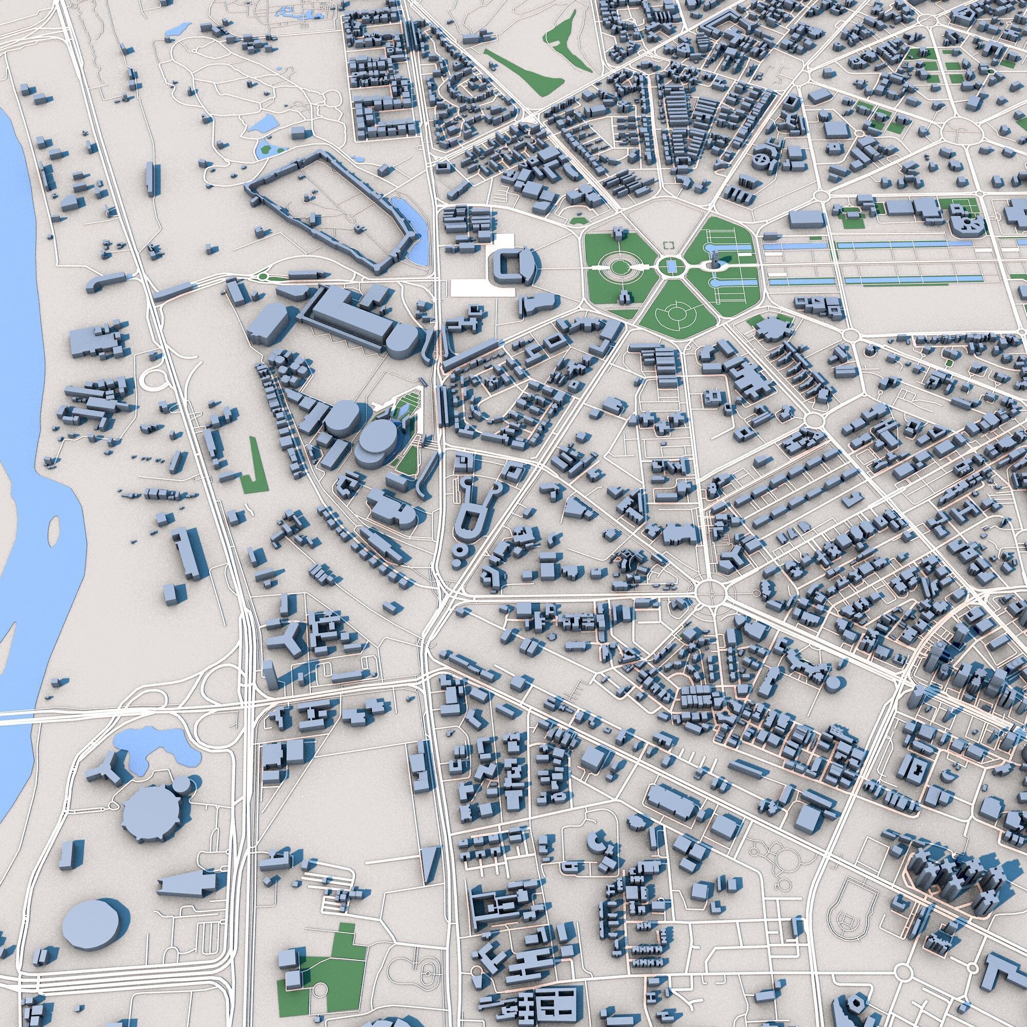 New Delhi City India 3D model_5