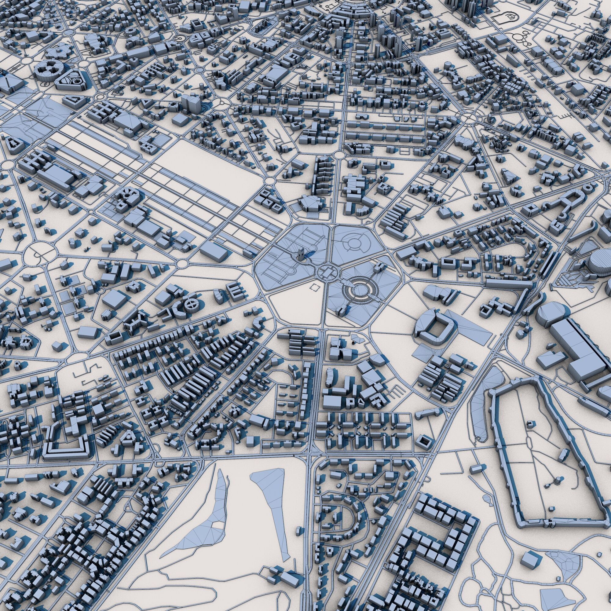 New Delhi City India 3D model_8