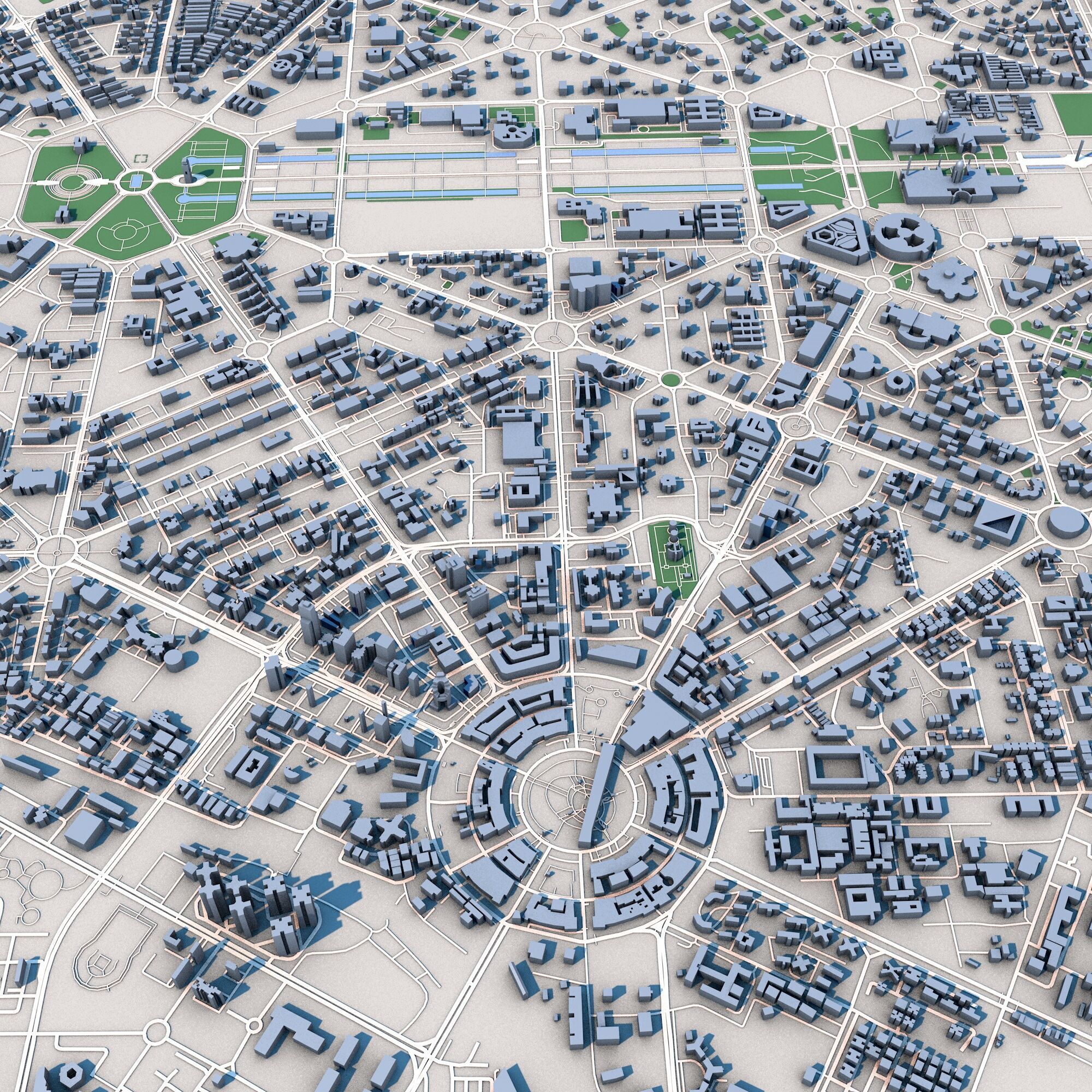 New Delhi City India 3D model_6