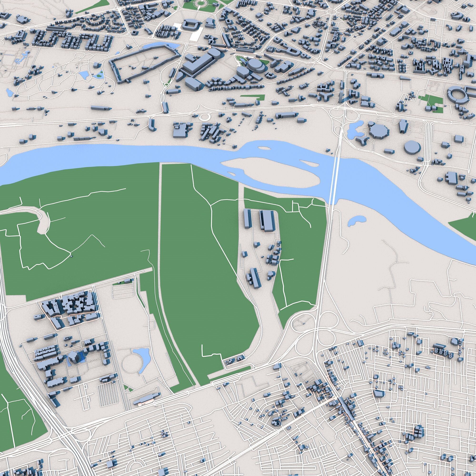 New Delhi City India 3D model_4