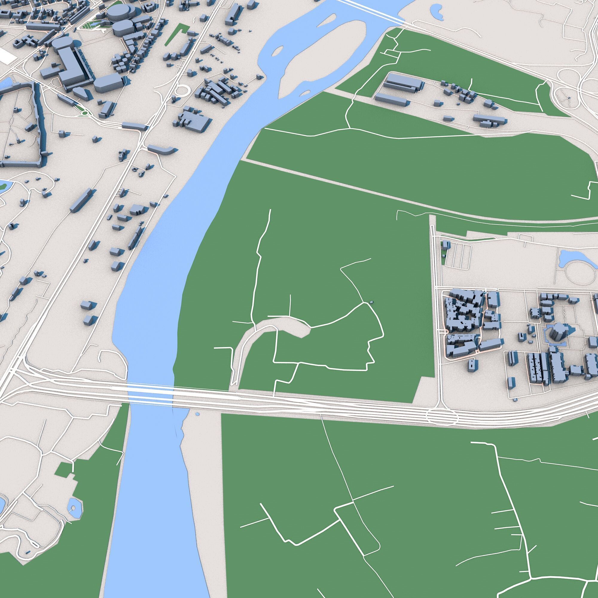 New Delhi City India 3D model_3