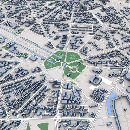 New Delhi City India 3D model