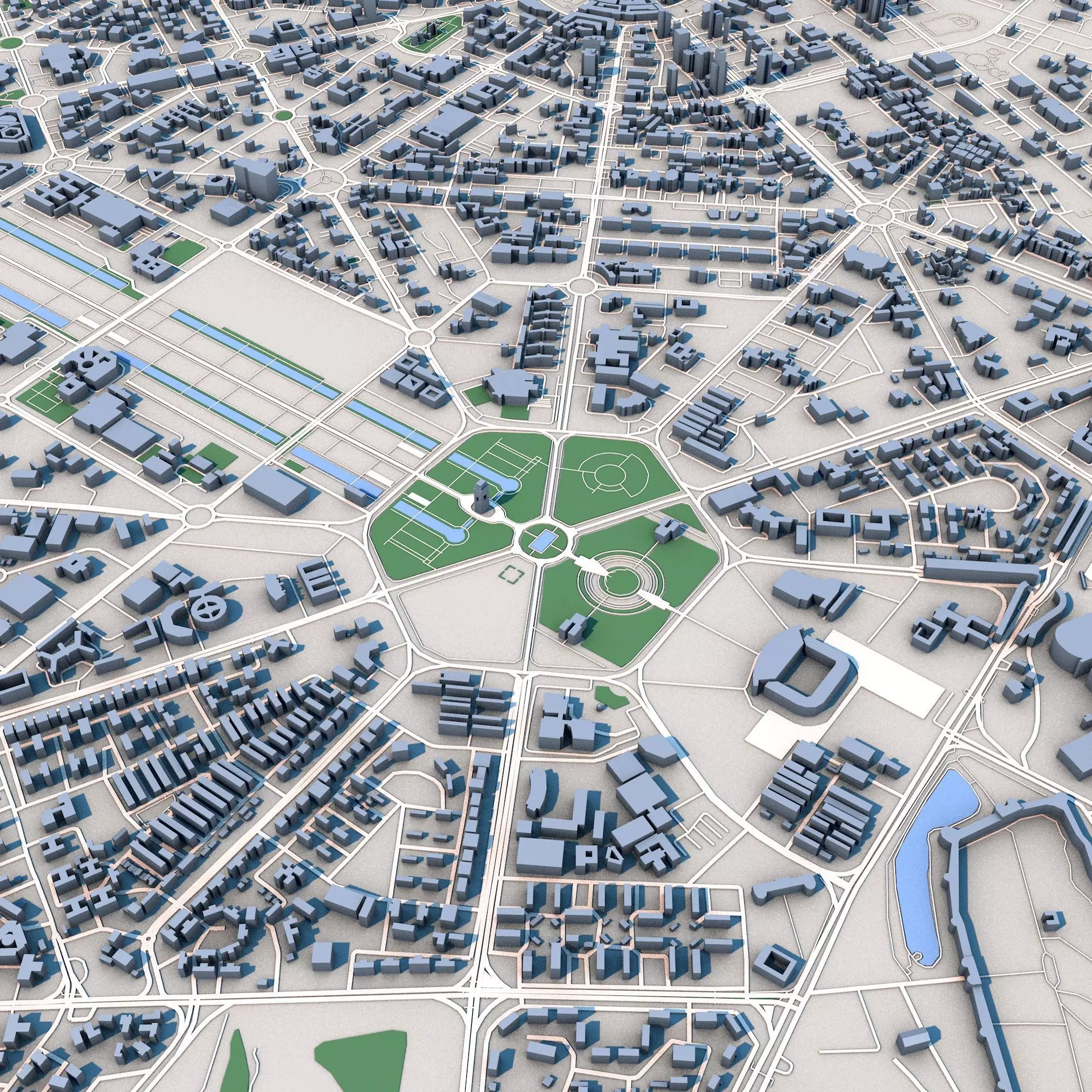 New Delhi City India 3D model_0