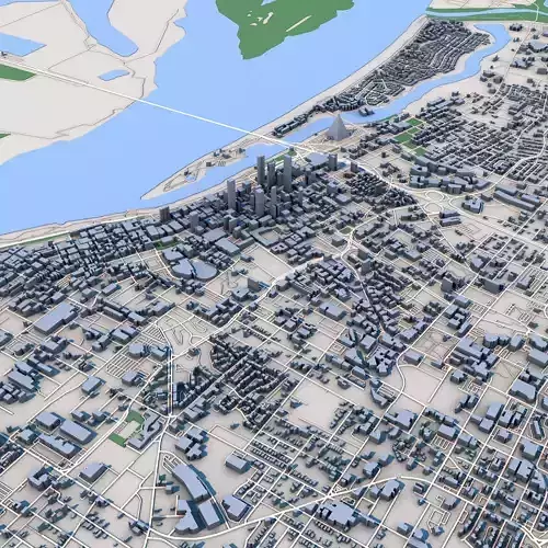 Memphis City Tennessee 3D model