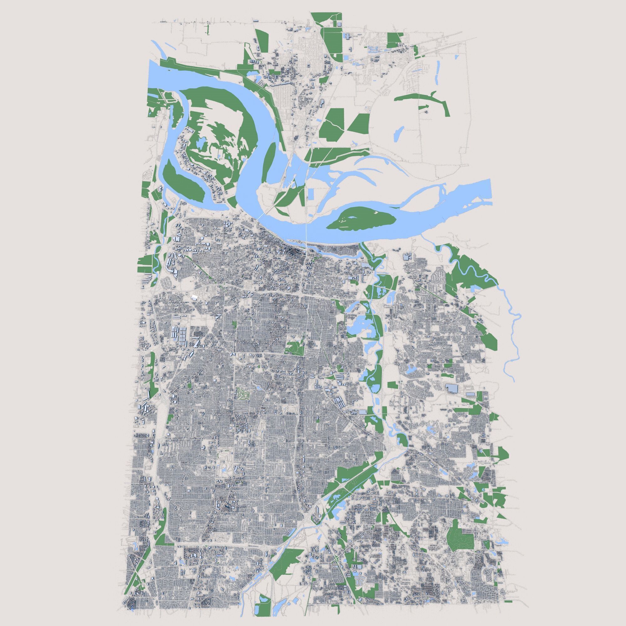 Memphis City Tennessee 3D model_1