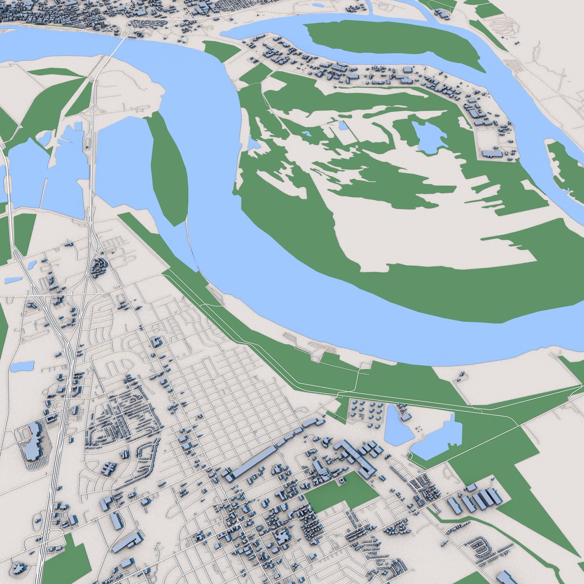 Memphis City Tennessee 3D model_9