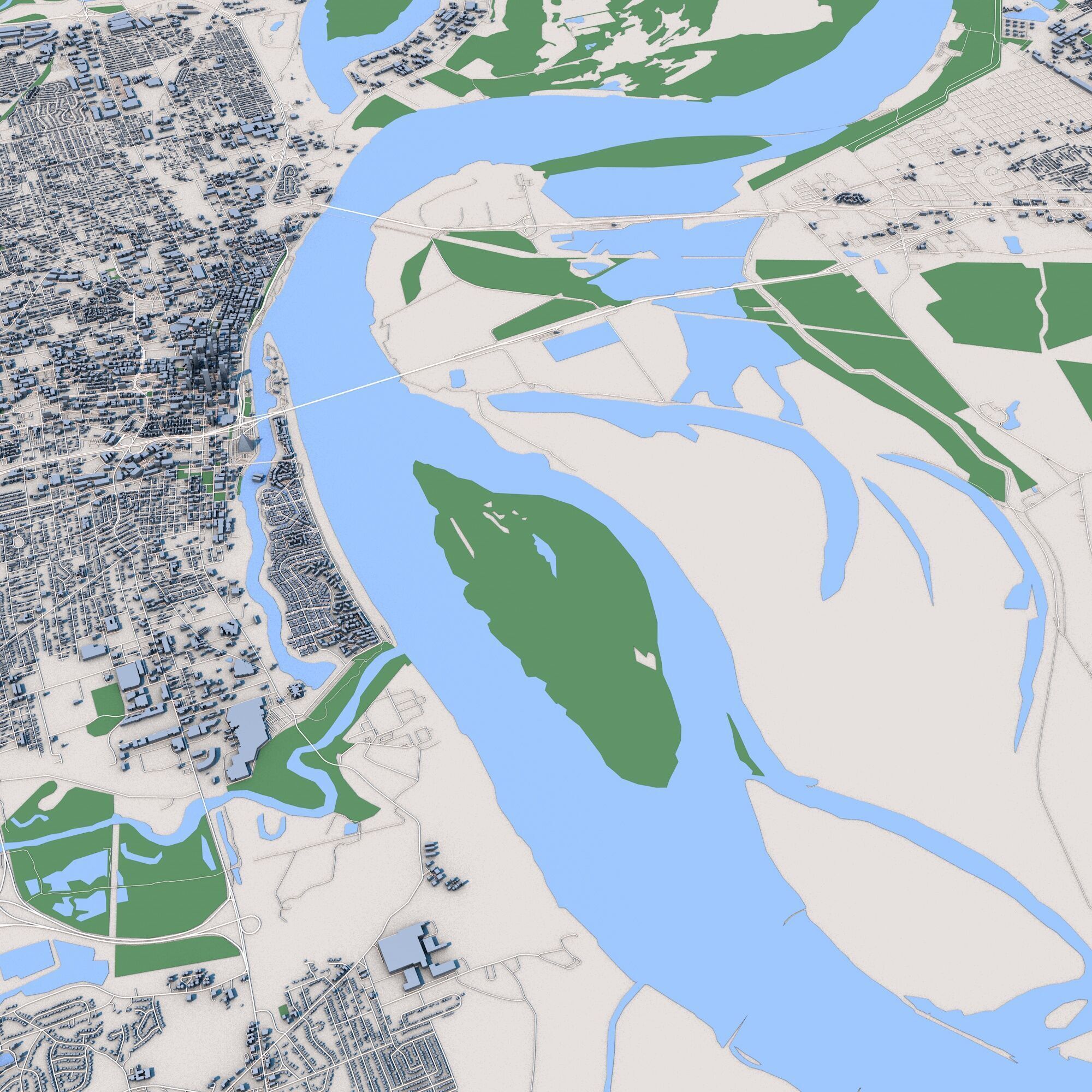 Memphis City Tennessee 3D model_8