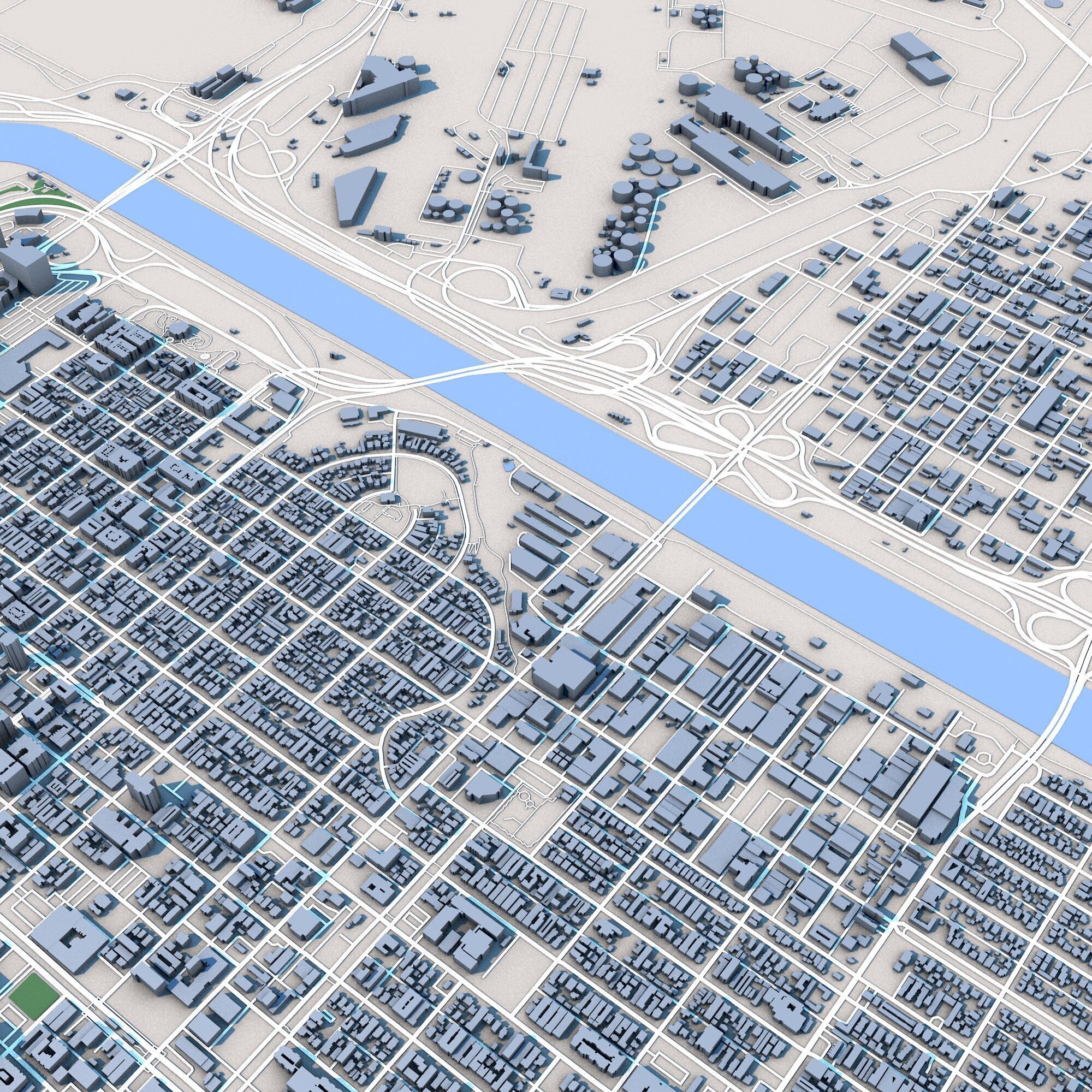 Long Beach City California 3D model_5