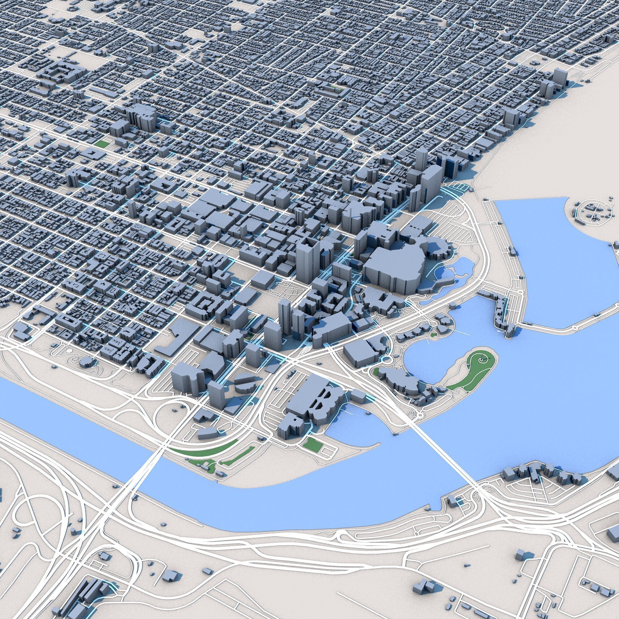 Long Beach City California 3D model_3