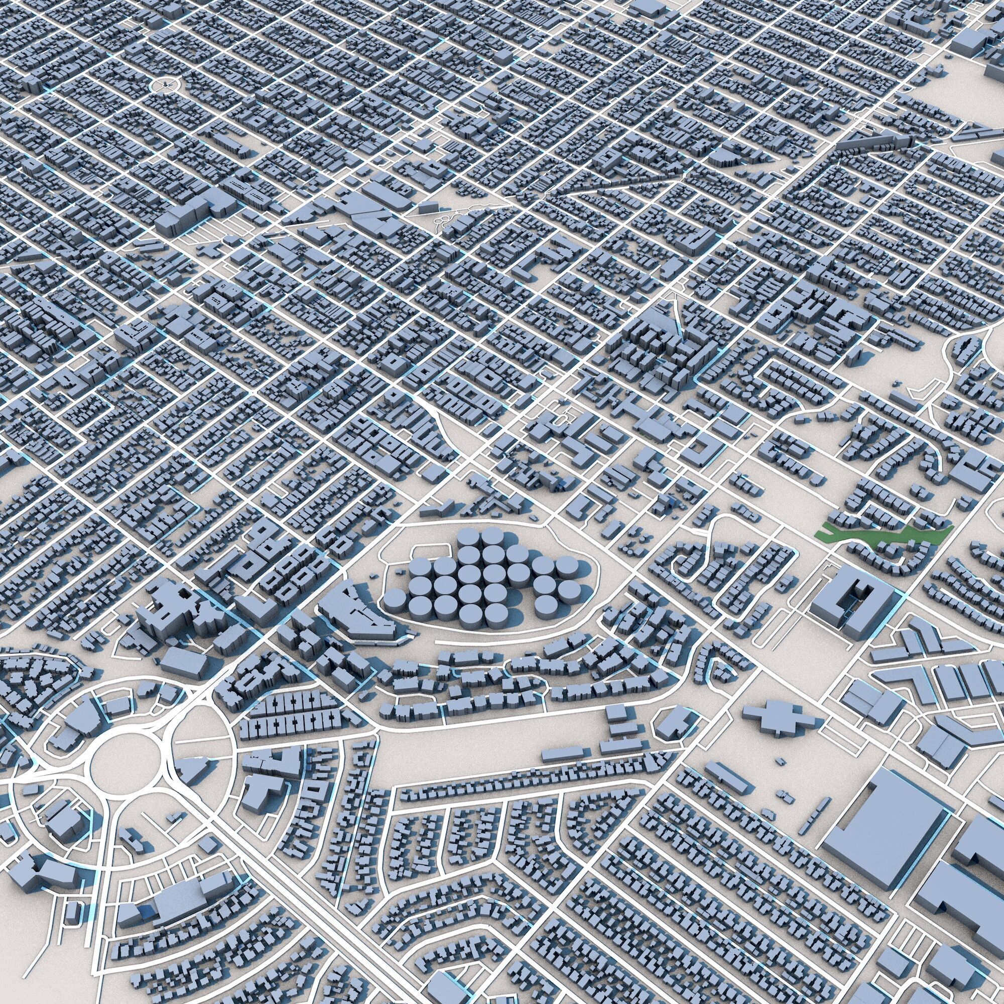 Long Beach City California 3D model_7