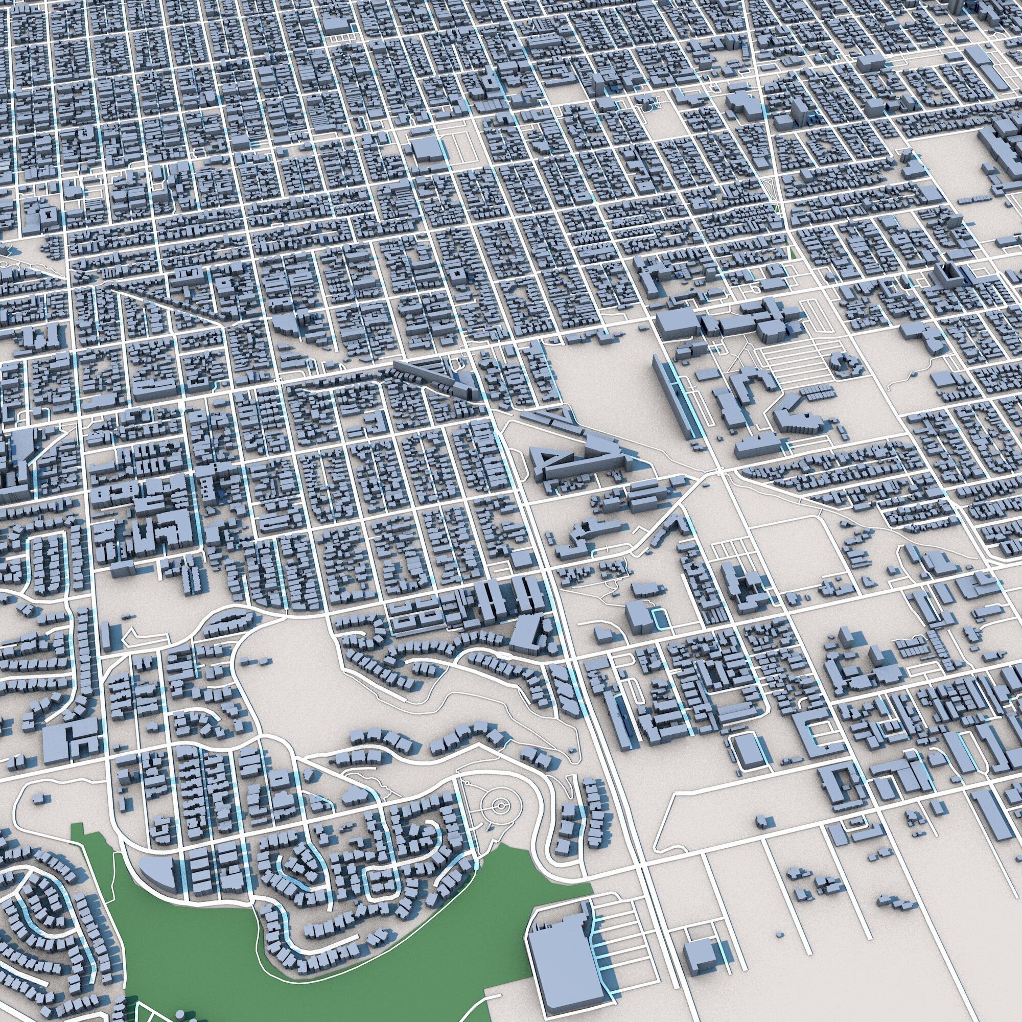 Long Beach City California 3D model_6