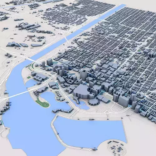Long Beach City California 3D model