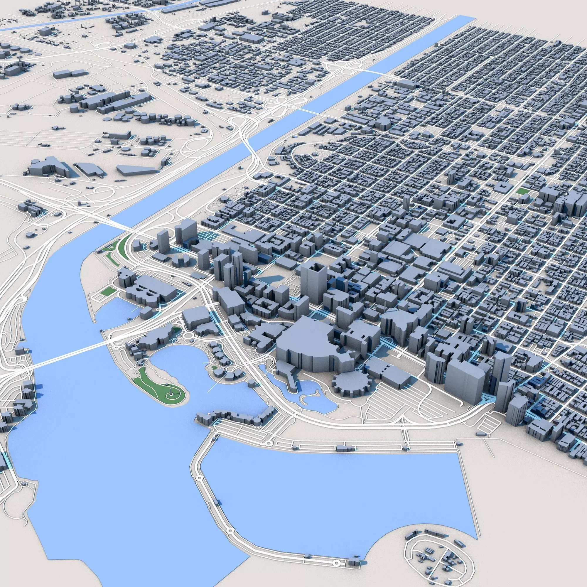 Long Beach City California 3D model_0