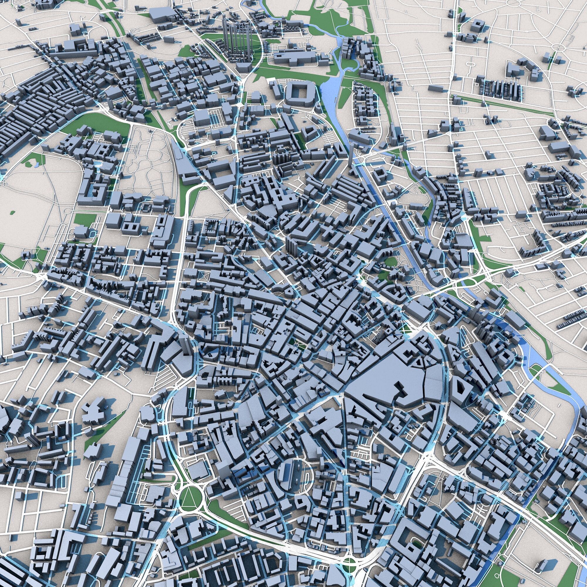 Leicester City United Kingdom 3D model_8