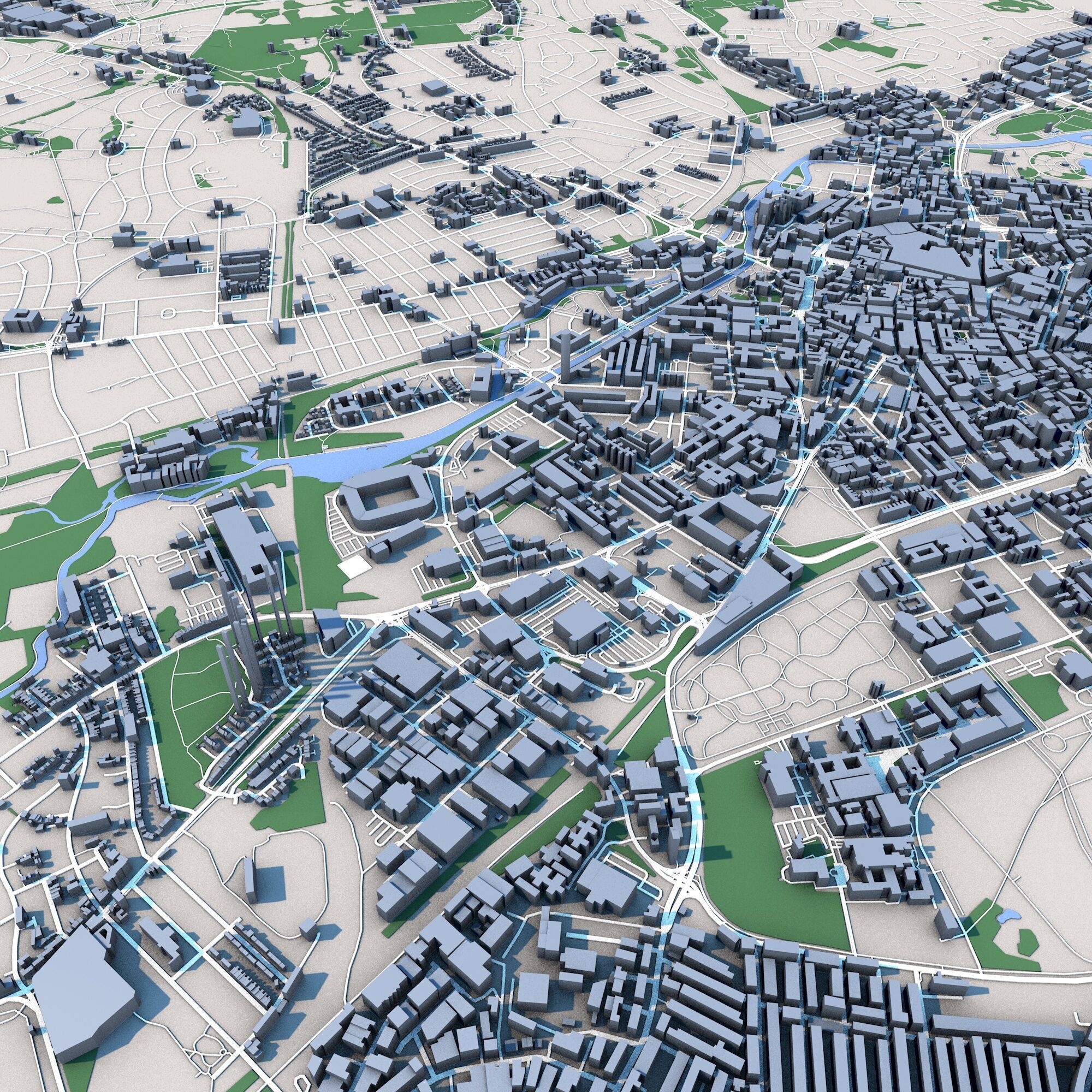 Leicester City United Kingdom 3D model_3