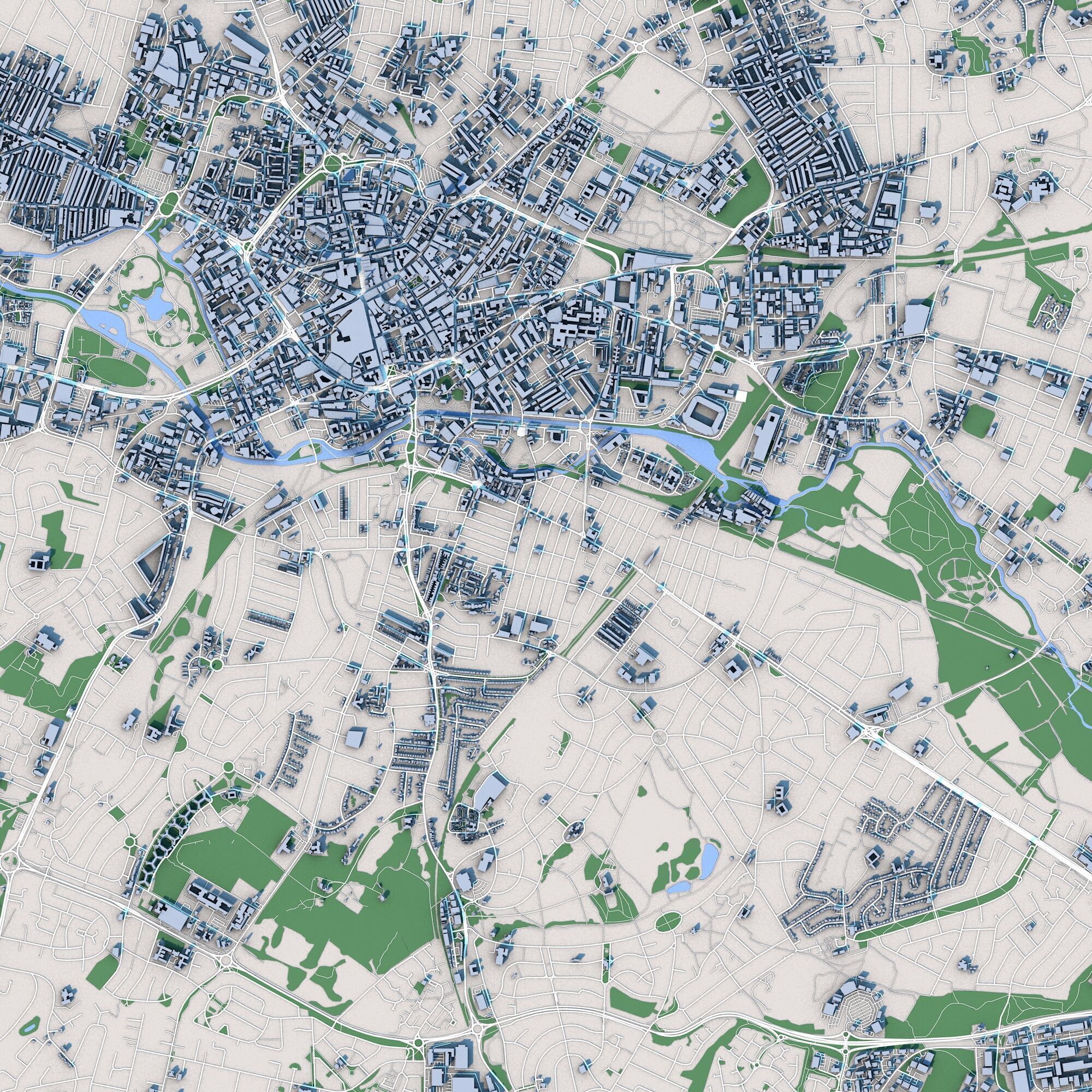 Leicester City United Kingdom 3D model_2
