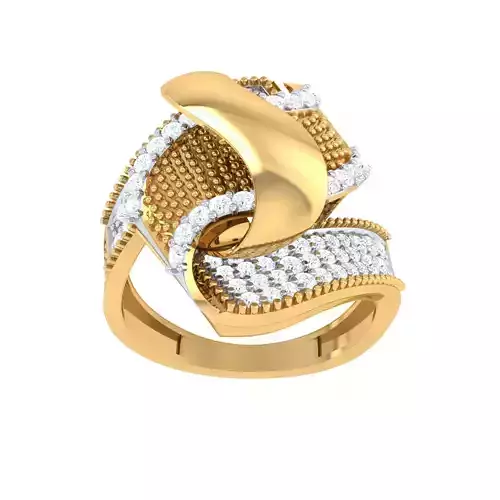 Printable 3D jewelry model of Lady diamond ring