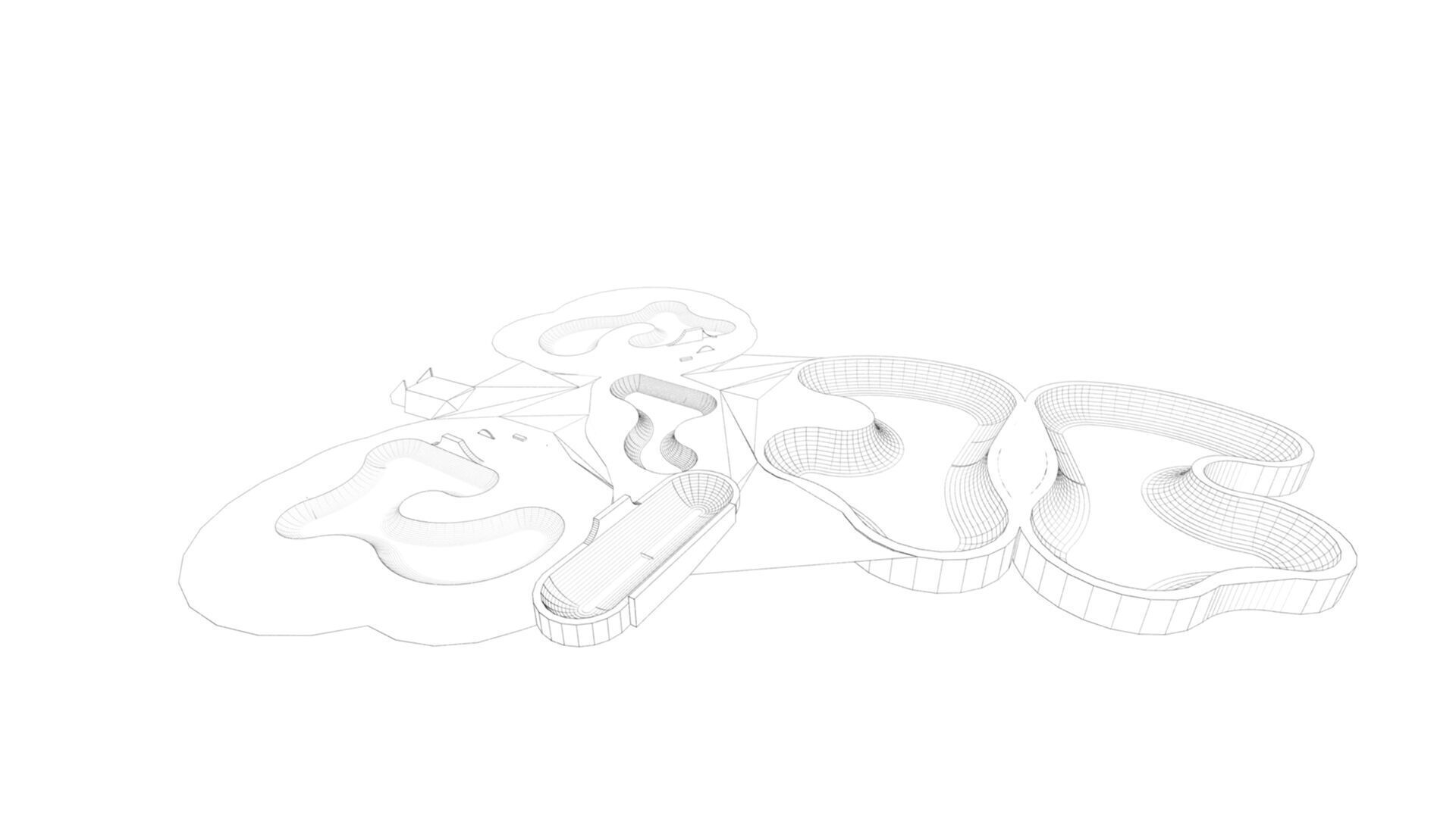 Skatepark-Skate Park PACK 3D model_1