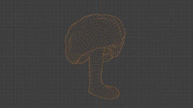 Photorealistic 3D scan of Dried spoiled Rotten mushroom Low-poly 3D model 4