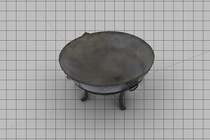 Traditional cooking pot Low-poly 3D model