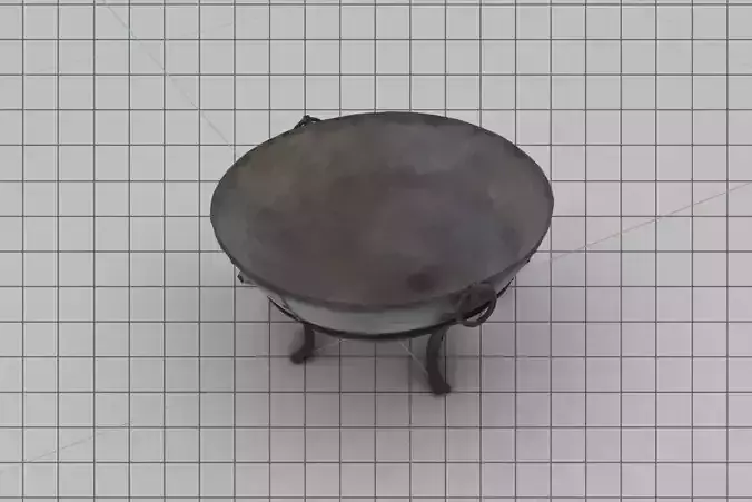 Traditional cooking pot Low-poly 3D model