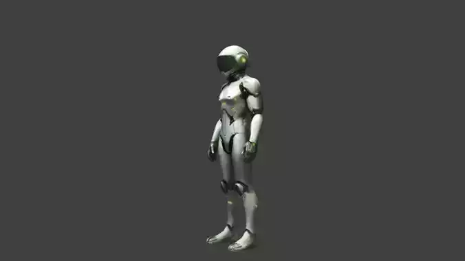 Rigged And Animated Sci-fi Character Low-poly 3D model Rigged And Animated Sci-fi Character Low-poly 3D model