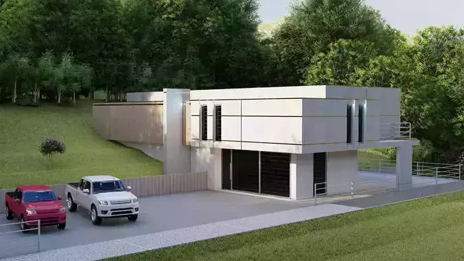 Casa Scene-villa-modern house 3D model