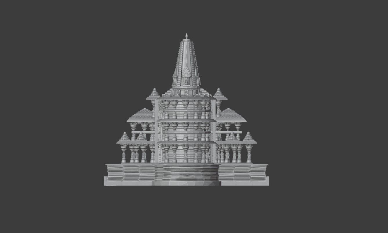 Ram Mandir 3D Model Intricate Temple Design Free 3D print model_4