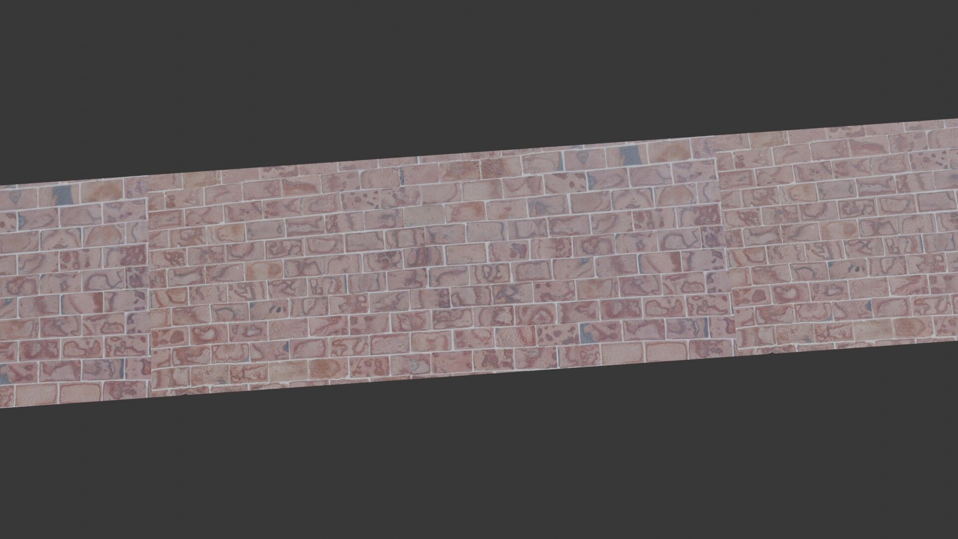Brick Wall Strip Scan Low-poly 3D model_1