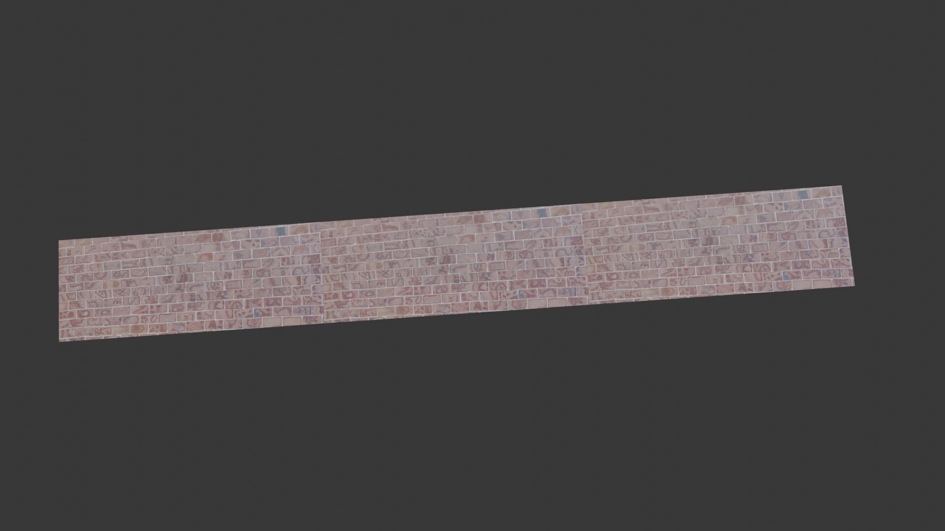 Brick Wall Strip Scan Low-poly 3D model_4