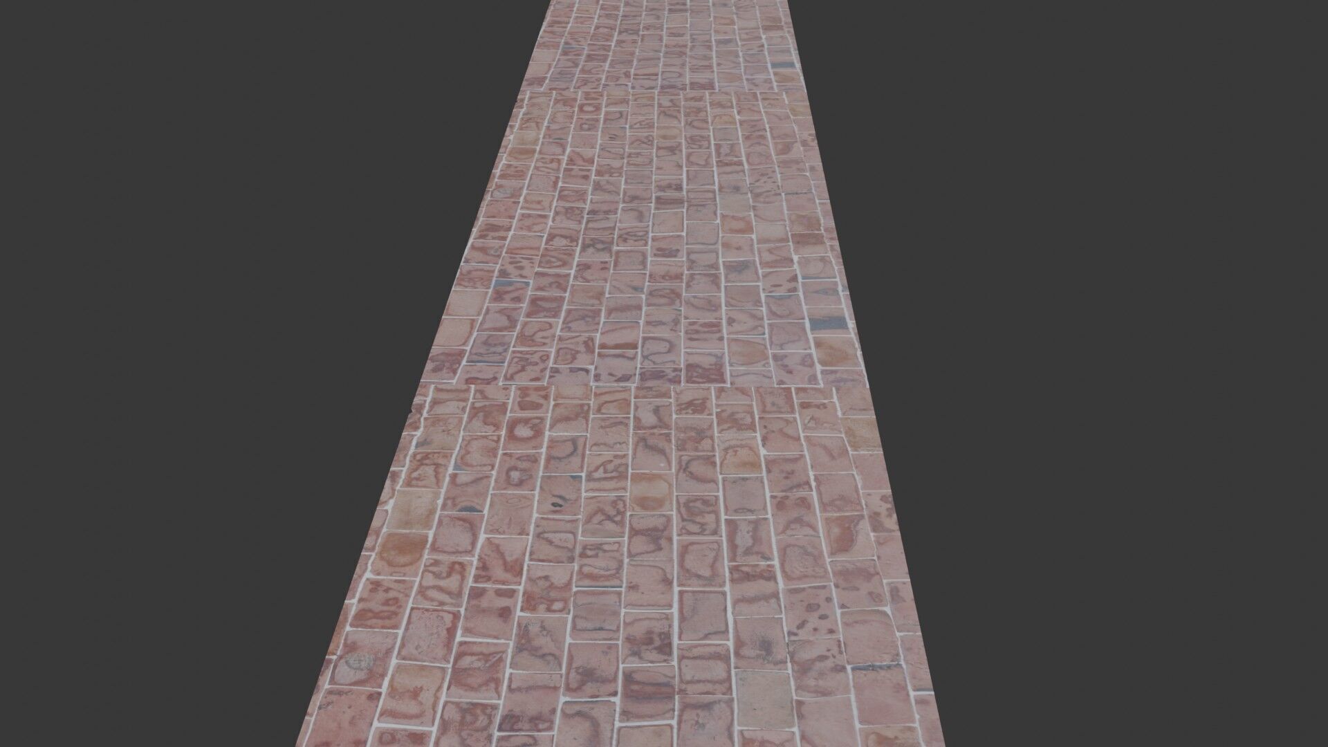 Brick Wall Strip Scan Low-poly 3D model_7