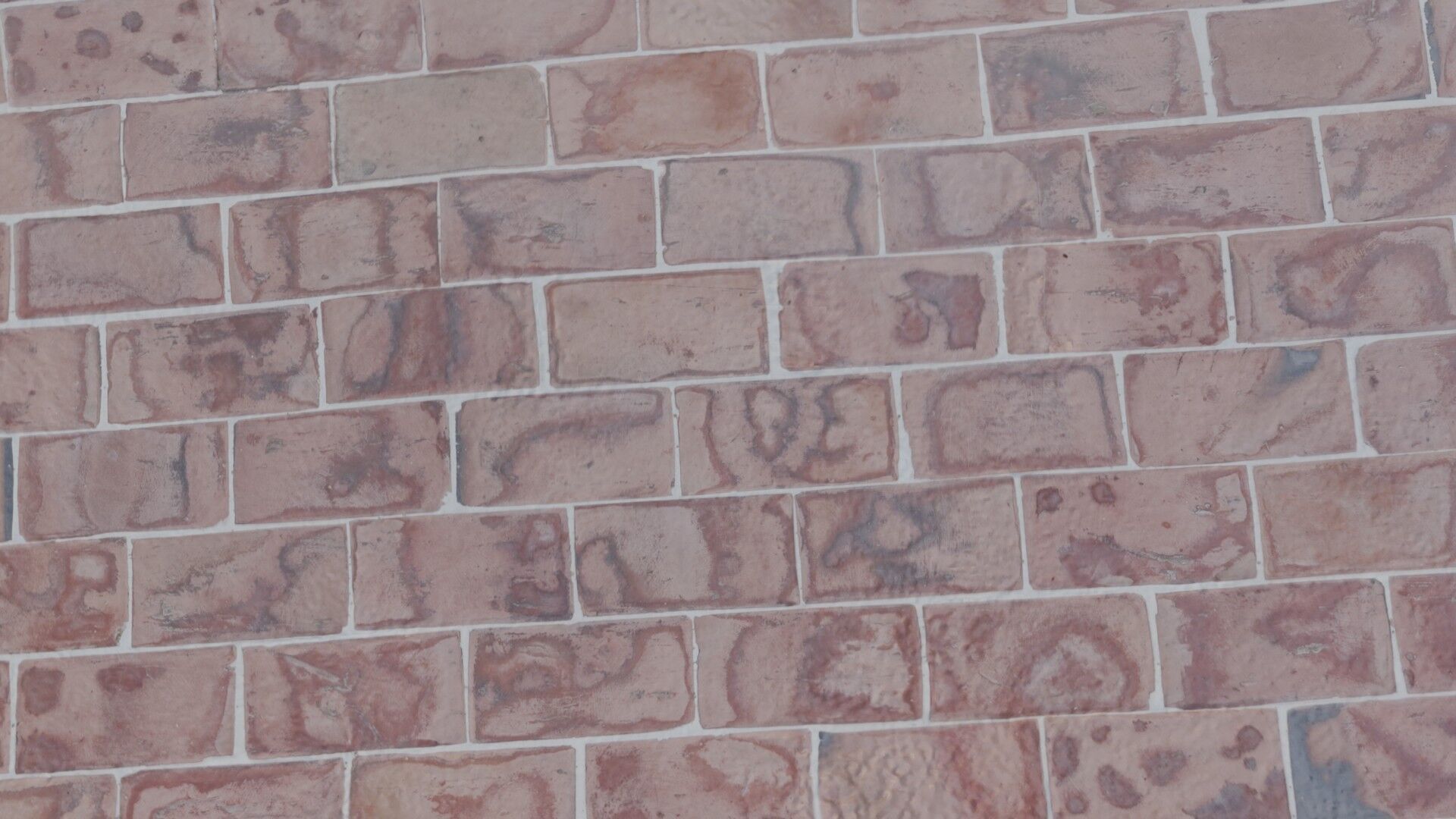 Brick Wall Strip Scan Low-poly 3D model_3