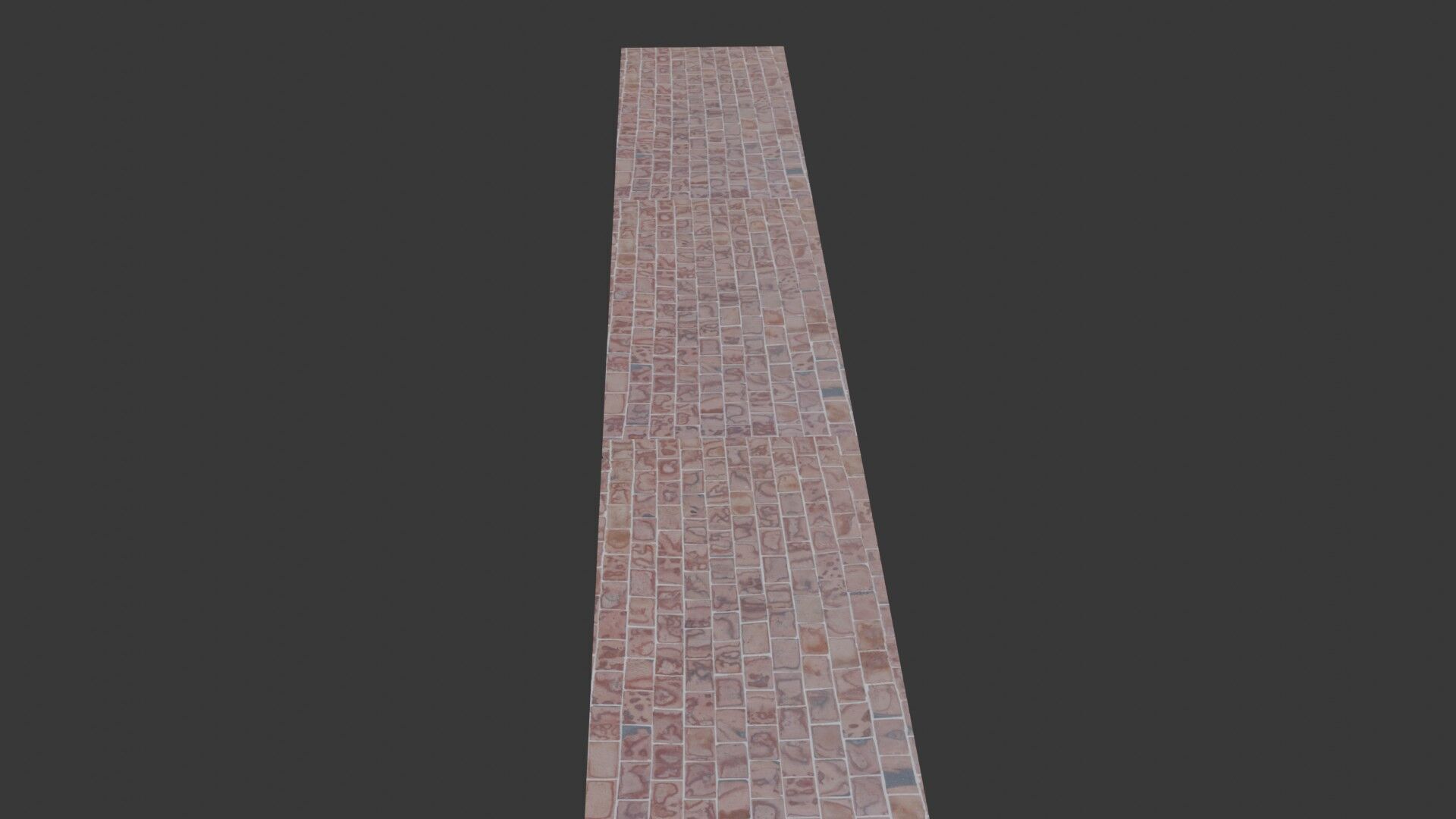 Brick Wall Strip Scan Low-poly 3D model_5