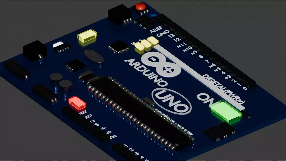 Arduino uno Low-poly 3D model